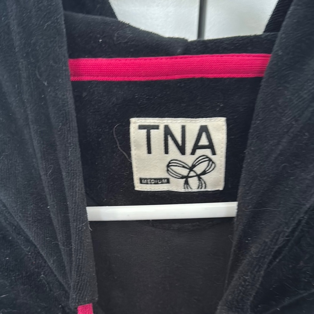 TNA Black Hoodie with Pink Accents - Picture 2 of 2